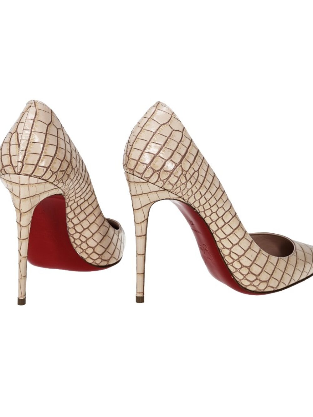 Christian Louboutin Kate 100 Croc-effect Leather Pumps - Picture 4 of 6